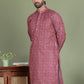 Embroidered and Printed Cotton Blend Kurtas. ( ko 5142Maroon )