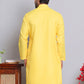 Solid Cotton Kurtas for Men ( KO 5144Lemon )
