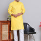 Solid Cotton Kurtas for Men ( KO 5144Lemon )