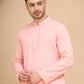 Solid Cotton Kurtas for Men ( KO 5144 Light-Pink )