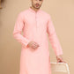 Solid Cotton Kurtas for Men ( KO 5144 Light-Pink )
