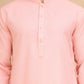 Solid Cotton Kurtas for Men ( KO 5144 Light-Pink )