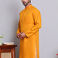 Men’s Cotton Blend Solid Kurta ( ANMKO 5144Mustard )