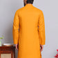 Men’s Cotton Blend Solid Kurta ( ANMKO 5144Mustard )