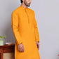 Men’s Cotton Blend Solid Kurta ( ANMKO 5144Mustard )