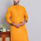 Solid Cotton Kurtas for Men ( KO 5144Mustard )