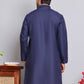 Solid Cotton Kurtas for Men ( KO 5144Navy )