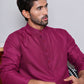 Solid Cotton Kurtas for Men ( KO 5144Pink )