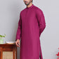Solid Cotton Kurtas for Men ( KO 5144Pink )