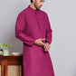 Solid Cotton Kurtas for Men ( KO 5144Pink )