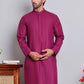 Solid Cotton Kurtas for Men ( KO 5144Pink )