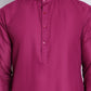 Solid Cotton Kurtas for Men ( KO 5144Pink )