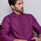 Solid Cotton Kurtas for Men ( KO 5144 Purple )
