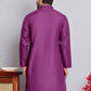 Solid Cotton Kurtas for Men ( KO 5144 Purple )