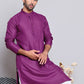 Solid Cotton Kurtas for Men ( KO 5144 Purple )