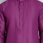 Solid Cotton Kurtas for Men ( KO 5144 Purple )