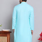 Solid Cotton Kurtas for Men ( KO 5144Sky )