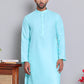 Solid Cotton Kurtas for Men ( KO 5144Sky )