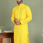 Men's Embroidered and Sequence Kurtas. ( ko 5145Yellow )