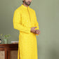 Men's Embroidered and Sequence Kurtas. ( ko 5145Yellow )