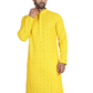 Men's Embroidered and Sequence Kurtas. ( ko 5145Yellow )