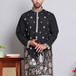 Floral Embroidered and Sequins Kurtas ( KO 5147Black )