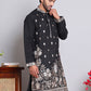 Floral Embroidered and Sequins Kurtas ( KO 5147Black )