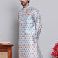 Digital Printed Straight Kurtas ( KO 5148Blue )