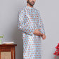 Digital Printed Straight Kurtas ( KO 5148Blue )