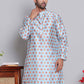 Digital Printed Straight Kurtas ( KO 5148Blue )
