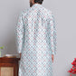 Digital Printed Straight Kurtas ( KO 5148Firozi )