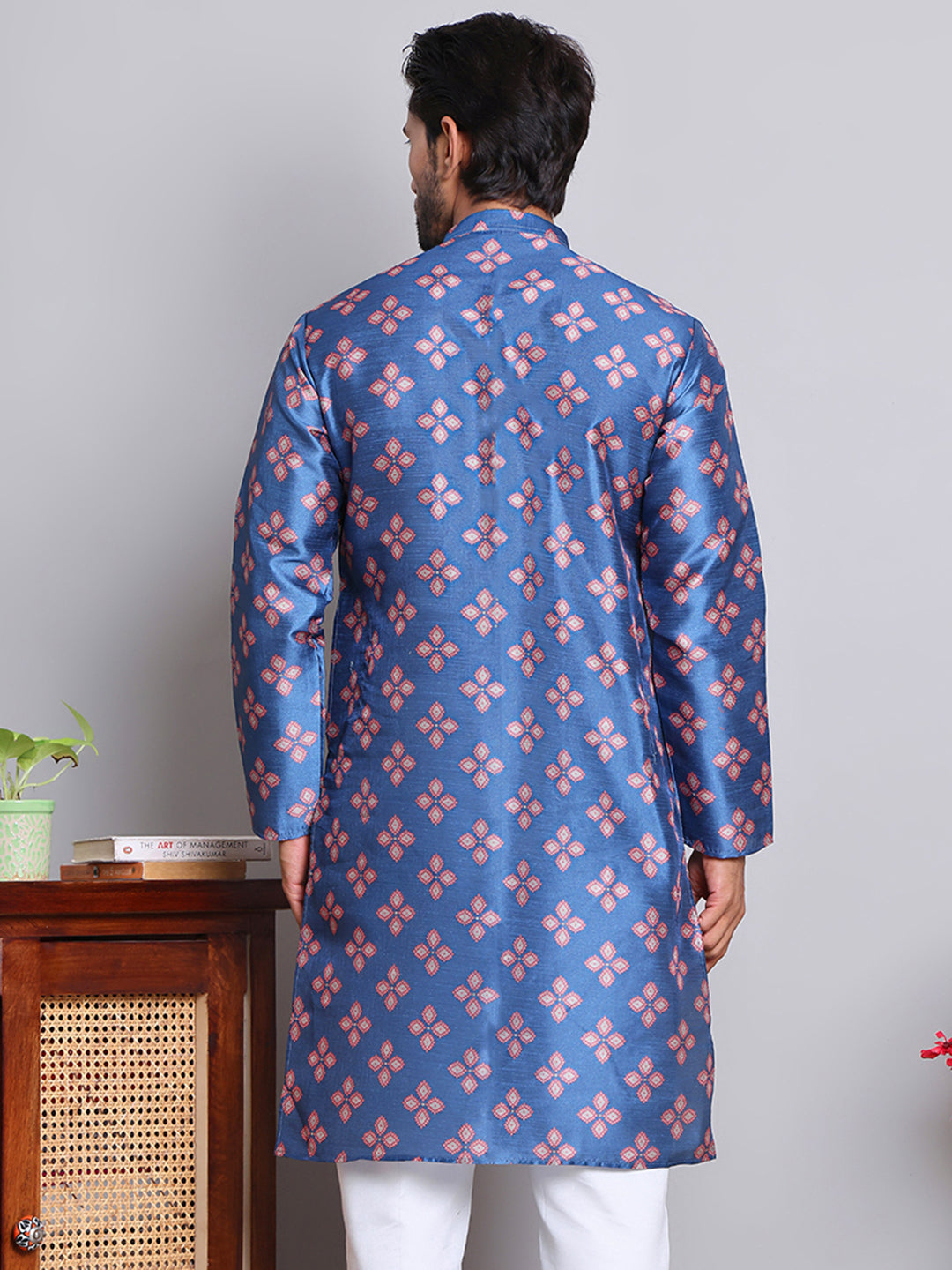 Digital Printed Straight Kurtas ( KO 5148Peacock )
