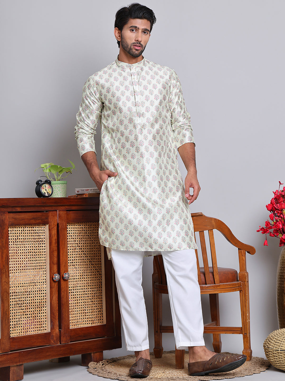 Digital Printed Straight Kurtas ( KO 5148Pista )