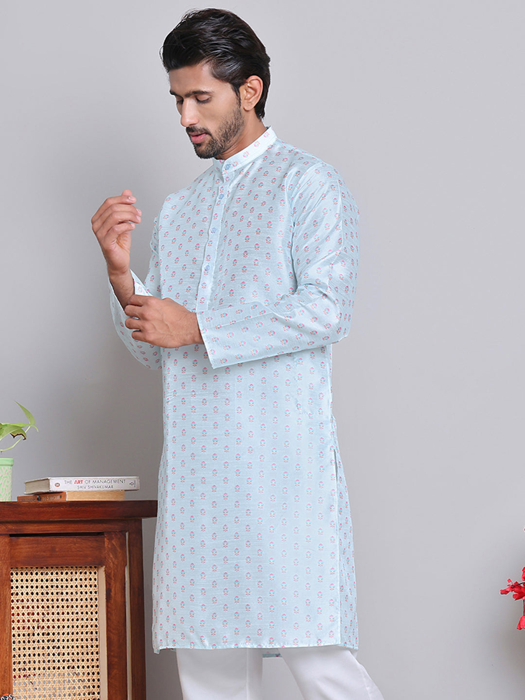 Digital Printed Straight Kurtas ( KO 5148Sky )