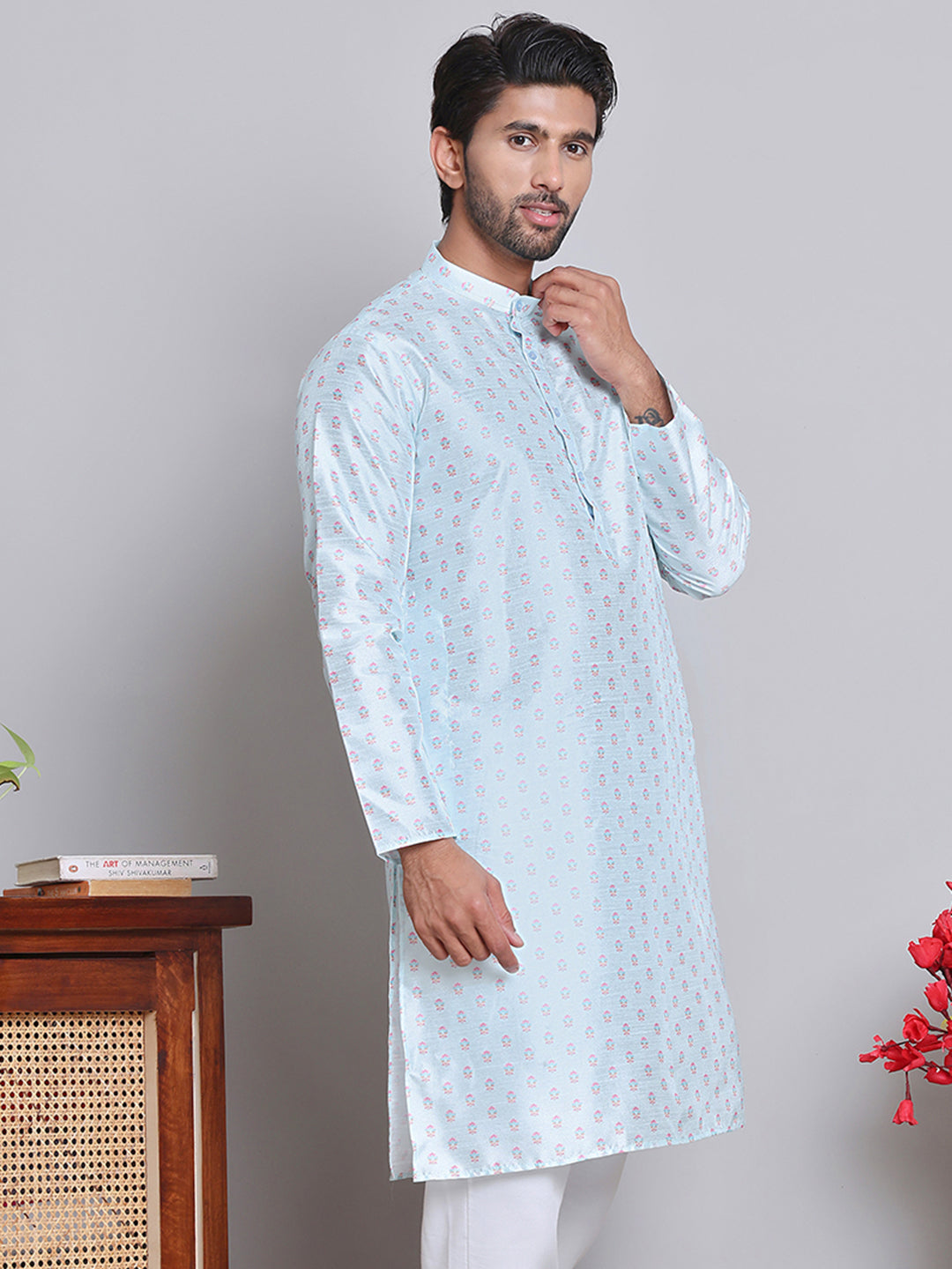 Digital Printed Straight Kurtas ( KO 5148Sky )