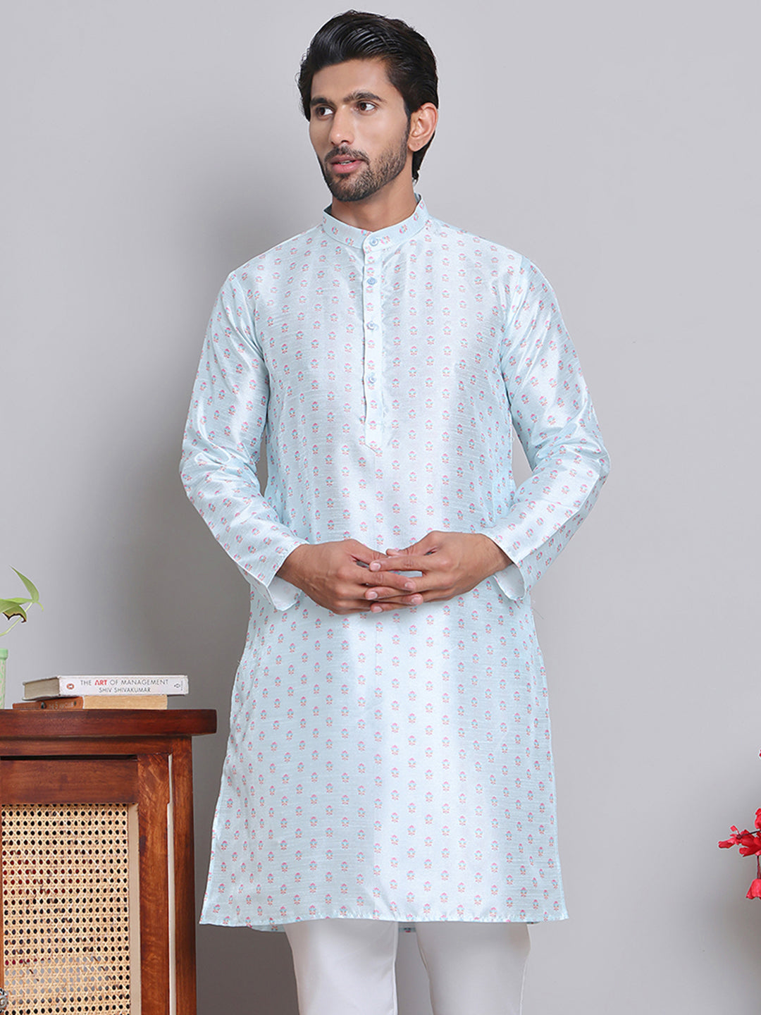 Digital Printed Straight Kurtas ( KO 5148Sky )