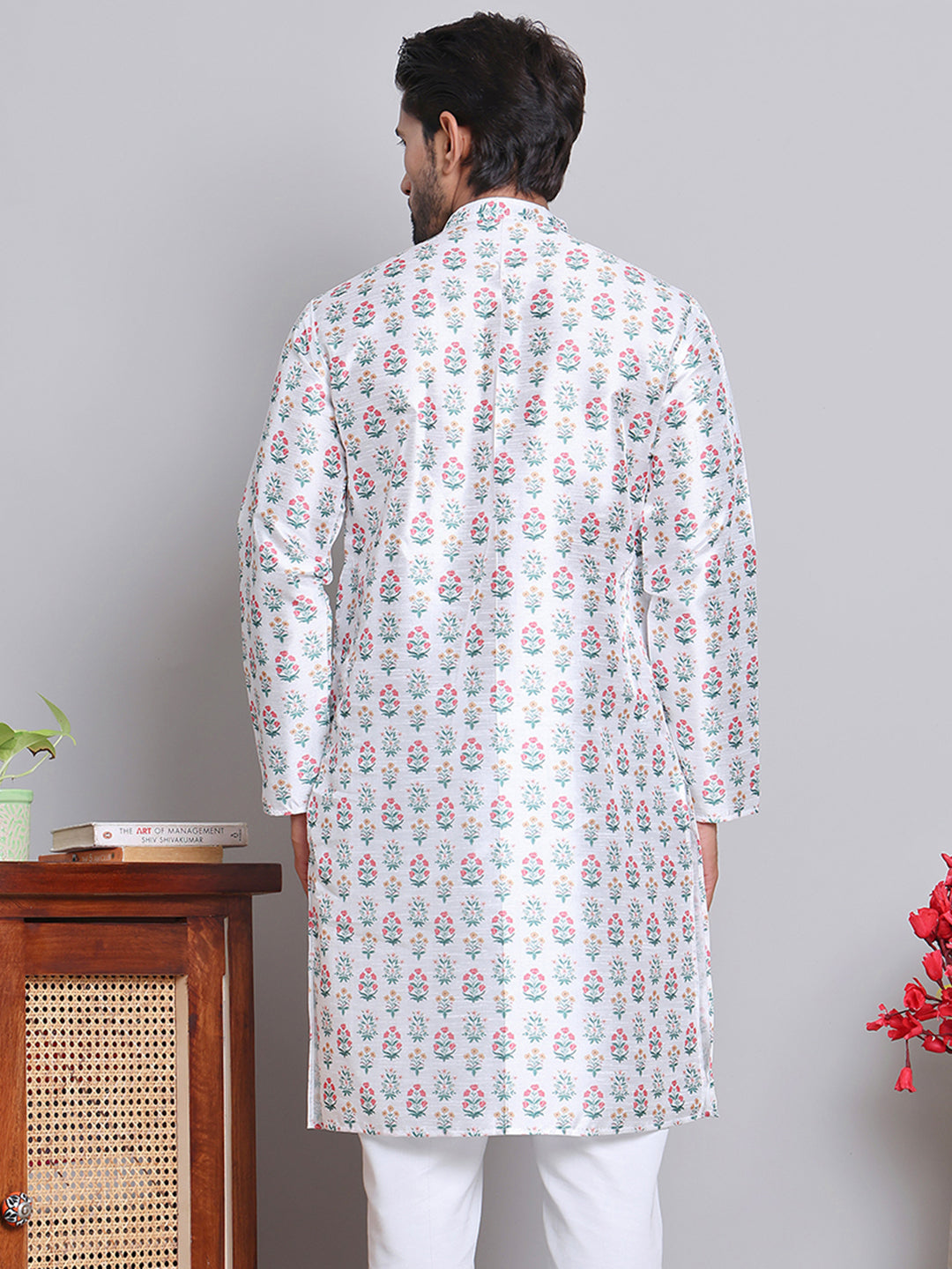 Digital Printed Straight Kurtas ( KO 5148White )