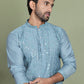 Embroidered and Mirror Work Kurtas for Men ( ko 5149Blue )