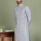 Embroidered and Mirror Work Kurtas for Men ( ko 5149Grey )