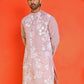 Embroidered Straight Kurtas for Men ( KO 5150 Magenta )