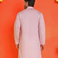 Embroidered Straight Kurtas for Men ( KO 5150 Magenta )