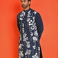Embroidered Straight Kurtas for Men ( KO 5150 Navy )