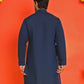 Embroidered Straight Kurtas for Men ( KO 5150 Navy )