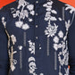 Embroidered Straight Kurtas for Men ( KO 5150 Navy )