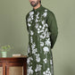 Embroidered Straight Kurtas. ( ko 5150Olive )