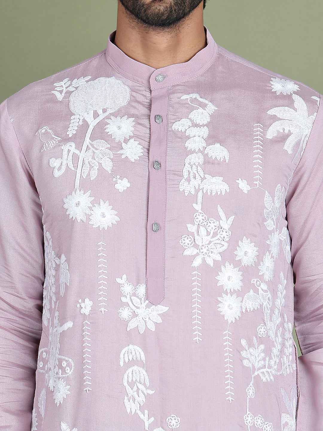 Embroidered Straight Kurtas. ( ko 5150Purple )