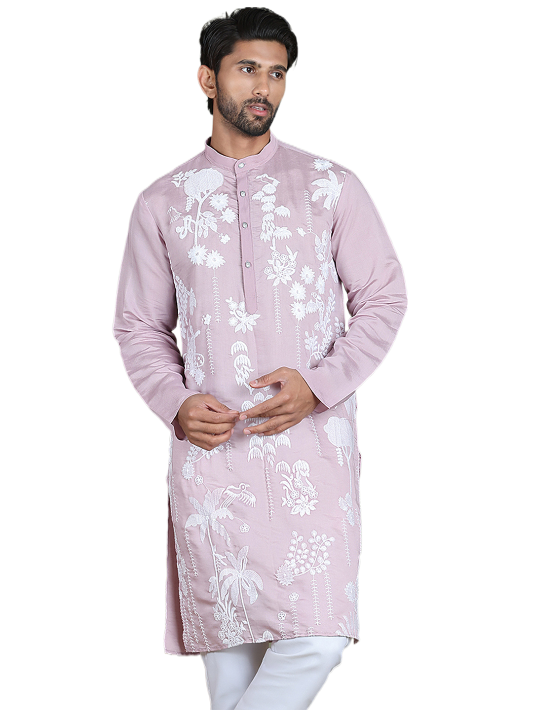 Embroidered Straight Kurtas. ( ko 5150Purple )