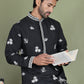 Floral Embroidered and Sequins Kurtas ( ko 5151Black )