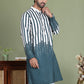 Striped Kurtas For Men ( ko 5152Teal )