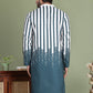 Striped Kurtas For Men ( ko 5152Teal )